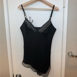 Vintage Asymmetrical Silk Tank